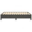 Box Spring Bed Frame Dark Grey 137x190 cm Double Velvet