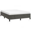 Bed Frame Dark Grey 137x190 cm Double Velvet