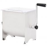 Manual Meat Mixer with Lid Silver Stainless Steel