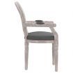 Dining Chair Dark Grey 54x56x96.5 cm Fabric