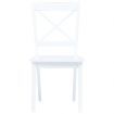Dining Chairs 2 pcs White Solid Rubber Wood
