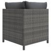 4 Piece Garden Sofa Set with Cushions Poly Rattan Grey