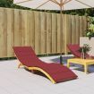 Sun Lounger Cushion Wine Red 200x70x3cm Oxford Fabric