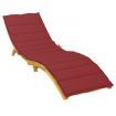 Sun Lounger Cushion Wine Red 200x70x3cm Oxford Fabric