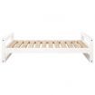 Dog Bed White 105.5x75.5x28 cm Solid Pine Wood