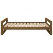 Dog Bed Honey Brown 105.5x75.5x28 cm Solid Pine Wood