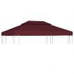 2-Tier Gazebo Top Cover 310 g/m² 4x3 m Bordeaux