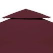 2-Tier Gazebo Top Cover 310 g/m² 4x3 m Bordeaux