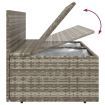 2-Seater Garden Sofa with Cushions Grey Poly Rattan