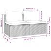 2-Seater Garden Sofa with Cushions Grey Poly Rattan