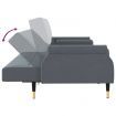 Sofa Bed with Cushions Dark Grey Velvet