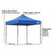 Instahut Gazebo Pop Up Marquee 3x3 Outdoor Wedding Gazebos Base Pod Kit Blue