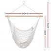 Gardeon Hammock Chair Outdoor Hanging Camping Mesh Indoor Cream