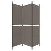 3-Panel Room Divider Anthracite 150x200 cm Fabric