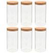 Storage Glass Jars with Cork Lid 6 pcs 1100 ml