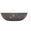 Sink Grey Ø40x12 cm Marble