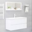 Bathroom Mirror White 90x10.5x37 cm Engineered Wood