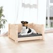 Dog Bed 55.5x45.5x28 cm Solid Pine Wood