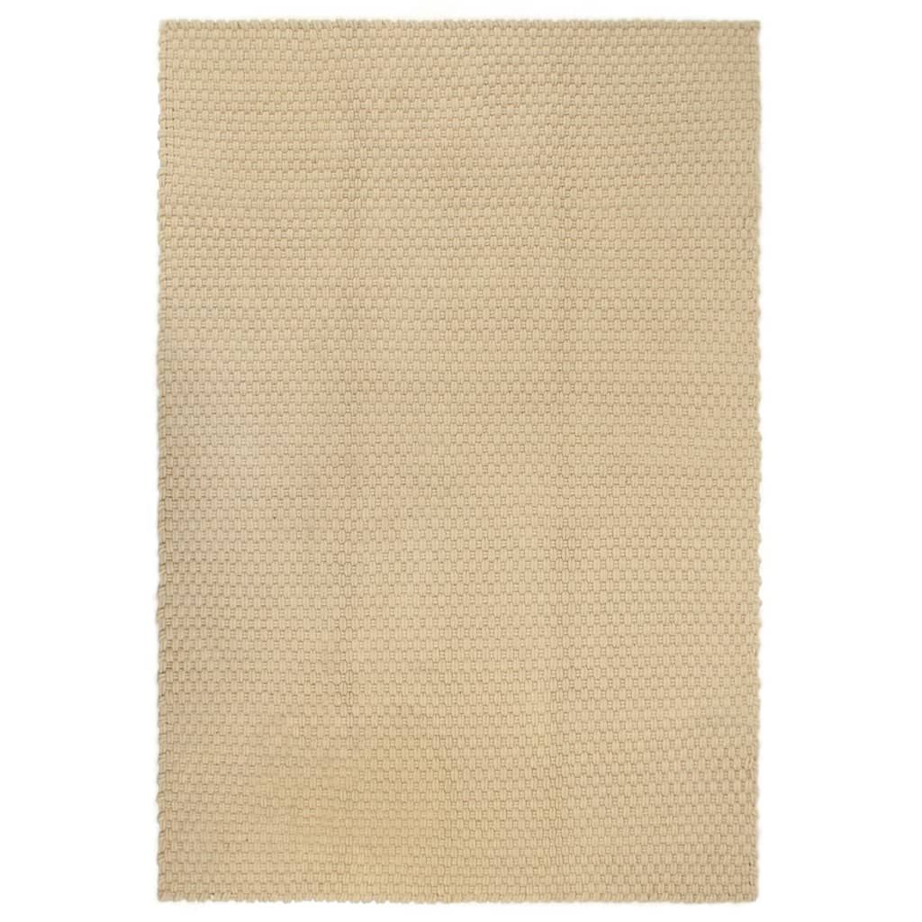 Rug Rectangular Natural 180x250 cm Cotton