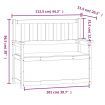 Bench 112.5x51.5x96.5 cm Solid Wood Pine