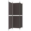 3-Panel Room Divider Brown 150x180 cm Fabric