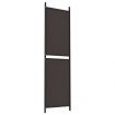 3-Panel Room Divider Brown 150x180 cm Fabric