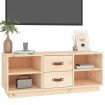 TV Cabinet 100x34x40 cm Solid Wood Pine