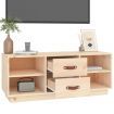 TV Cabinet 100x34x40 cm Solid Wood Pine