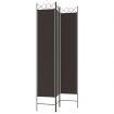 3-Panel Room Divider Brown 120x220 cm Fabric