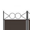 3-Panel Room Divider Brown 120x220 cm Fabric