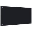 Kitchen Backsplash Black 80x40 cm Tempered Glass