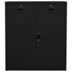 Office Cabinet Black 90x40x102 cm Steel