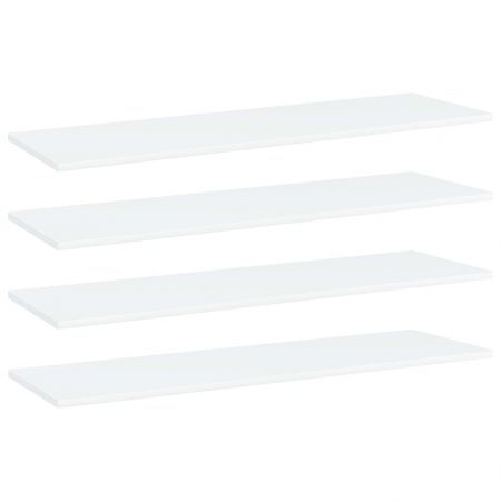 Bookshelf Boards 4 pcs White 100x30x1.5 cm Engineered Wood