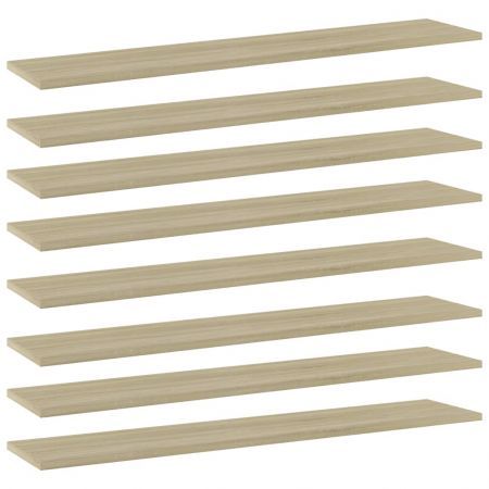 Bookshelf Boards 8 pcs Sonoma Oak 100x20x1.5 cm Engineered Wood