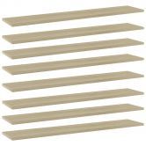 Bookshelf Boards 8 pcs Sonoma Oak 100x20x1.5 cm Engineered Wood