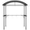 BBQ Gazebo with Side Shelves Anthracite 220x115x230 cm Steel