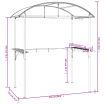 BBQ Gazebo with Side Shelves Anthracite 220x115x230 cm Steel