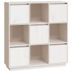 Highboard White 110.5x35x117 cm Solid Wood Pine