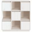 Highboard White 110.5x35x117 cm Solid Wood Pine