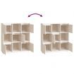 Highboard White 110.5x35x117 cm Solid Wood Pine