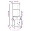 Highboard 34x40x108.5 cm Solid Wood Pine