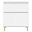 Sideboard High Gloss White 60x35x70 cm Engineered Wood