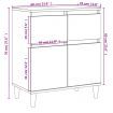 Sideboard High Gloss White 60x35x70 cm Engineered Wood