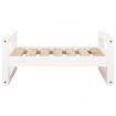 Dog Bed White 65.5x50.5x28 cm Solid Pine Wood