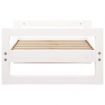 Dog Bed White 65.5x50.5x28 cm Solid Pine Wood