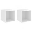 Wall Cabinets 2 pcs High Gloss White 37x37x37 cm Engineered Wood