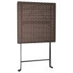 Folding Bistro Table Brown 55x54x71 cm Poly Rattan