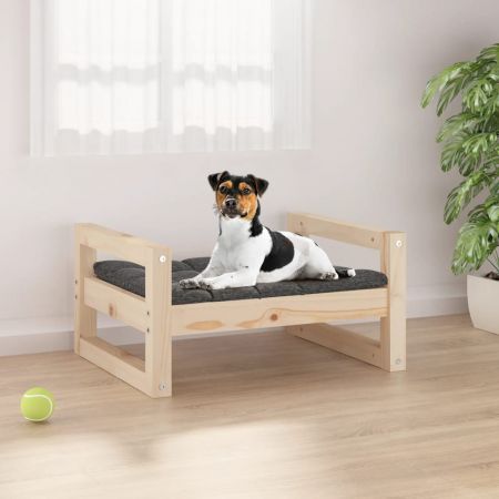 Dog Bed 55.5x45.5x28 cm Solid Pine Wood