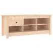 Shoe Cabinet 110x38x45.5 cm Solid Wood Pine