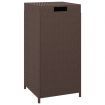 Trash Bin Brown 40x40x80 cm Poly Rattan